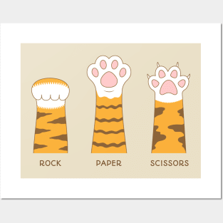 Rock Paper Scissors Cats Posters and Art